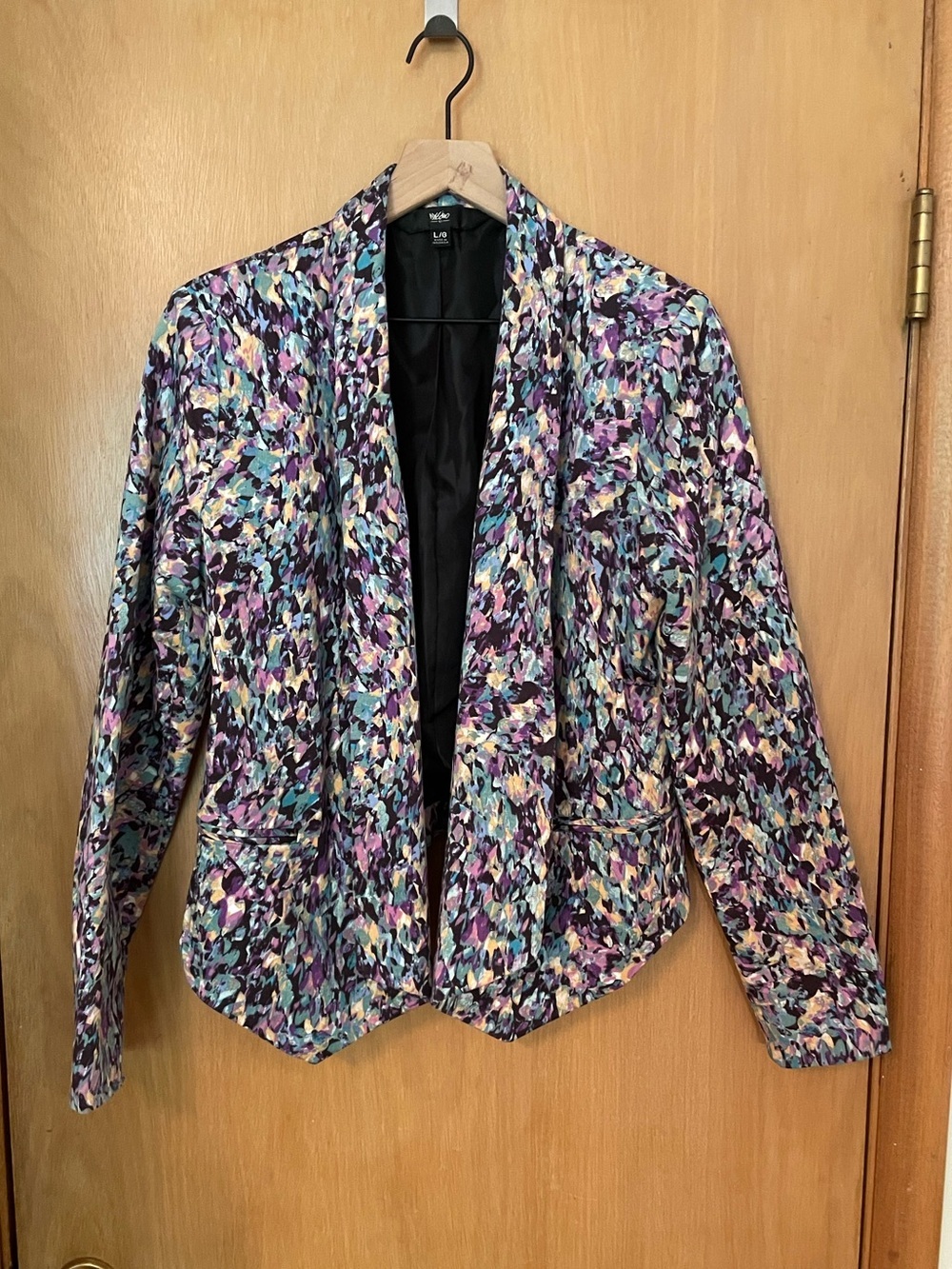 Massimo Multicoloured floral Watercolor blazer with a boho vibe. Size: L